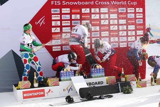 Snowboard cross: la Moioli in coppia con la Brutto è seconda nel Team Event di Montafon