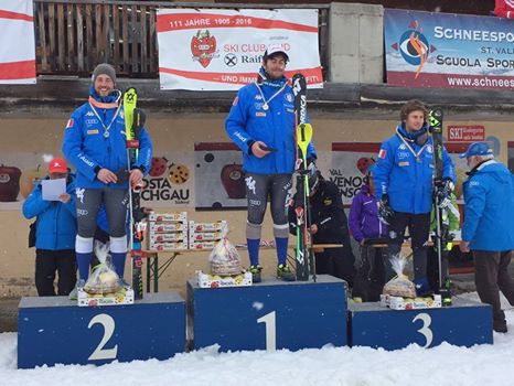 Sci alpino: Moschini è secondo nello slalom tricolore di San Valentino. Francesco Gori è terzo fra i giovani