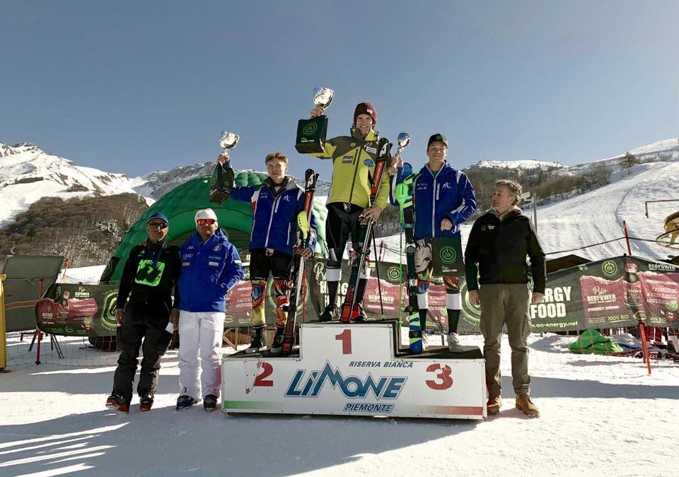 Sci alpino: nello speciale del Gran Prix di Limone Piemonte si impone Ploner. Matteo Bendotti è terzo assoluto e secondo negli aspiranti